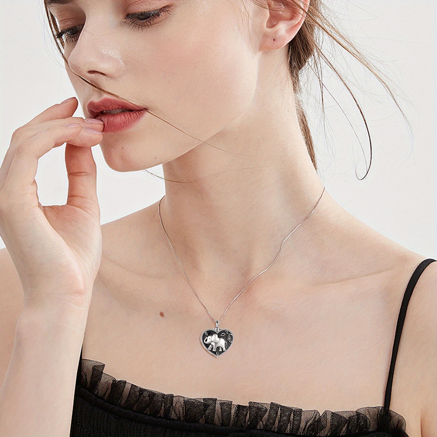 Urn Ashes Necklace Sterling Silver Elephant Pendant
